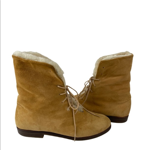 WATHNE Suede and Wool Ankle Boots - Picture 6 of 7
